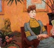 Emile Schuffenecker Portrait de Madame Champsaur oil on canvas